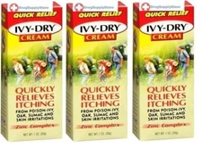 Ivy Dry Cream 1 oz Quickly Relieves Itching 1 Oz X 3 Packs