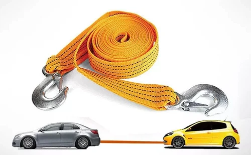 Cinghia Cavo Da Traino Sos Auto Super Resistente Fune Corda 2 Ganci 5000kg linq