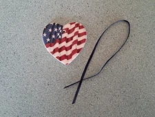 Longaberger 1995 All American large Flag heart basket tie-on NEW