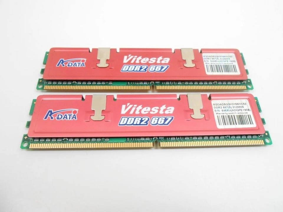 ADATA Vitesta DDR2 Desktop Shielded Ram Memory 1gb (2 x 512mb) PC2-5300s - Image 3 of 3