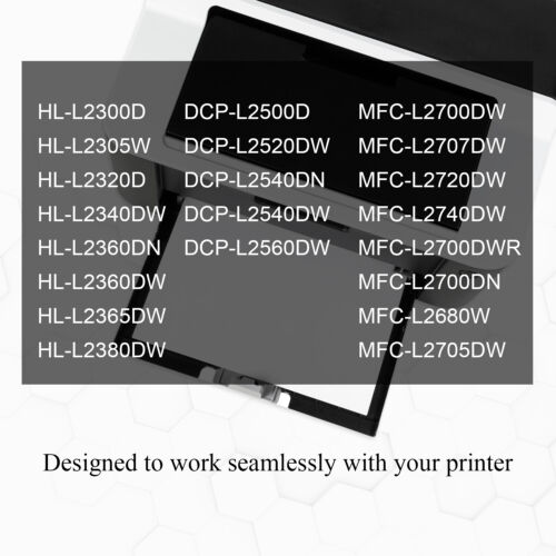 1-4 TN660 Toner Cartridge for Brother DCP-L2500D L2520DW HL-L2320D L2360DW TN630 - Picture 2 of 27