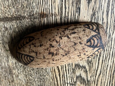 ABORIGINES TRIBAL ART COOLAMON Schale Trinkschale Coober Pedy  AUSTRALIEN Poker