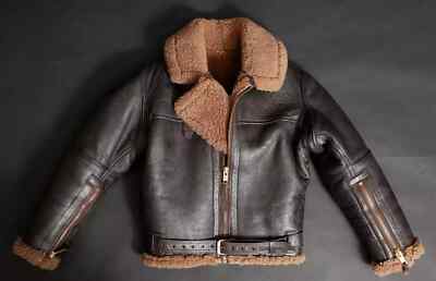 Men's Brown B3 RAF Irvin Genuine Shearling Sheepskin Flying