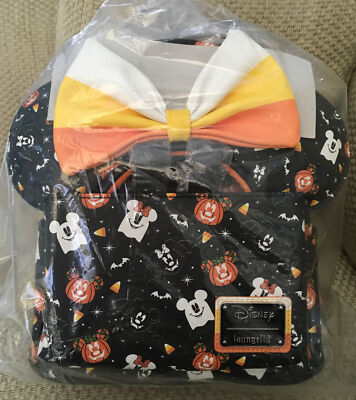 NWT LOUNGEFLY DISNEY HALLOWEEN ? MICKEY & MINNIE MOUSE MINI 