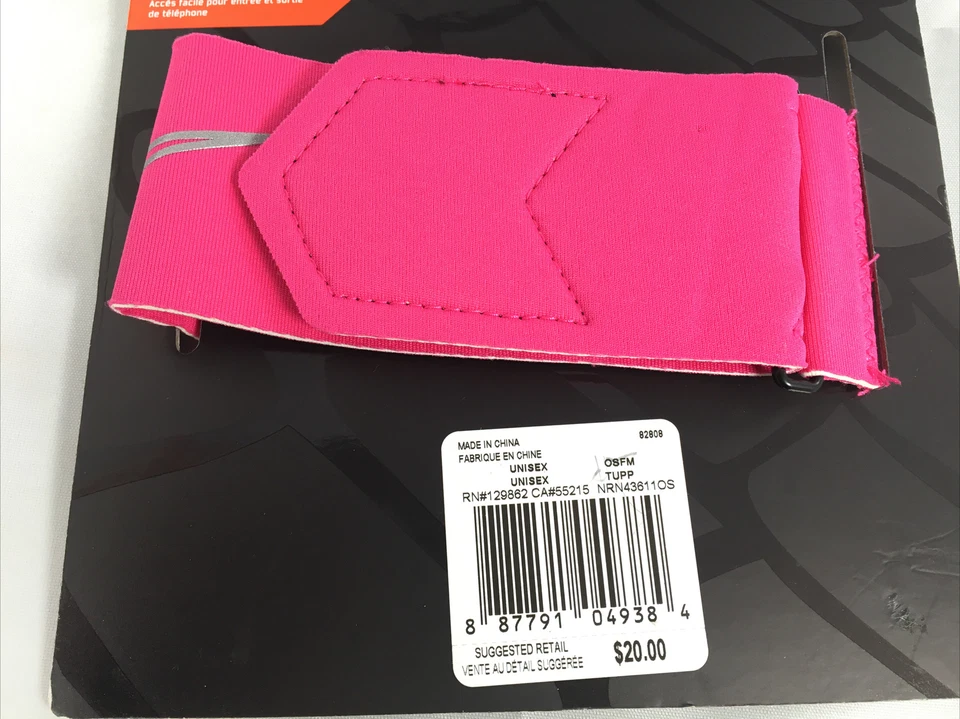 NEW Nike Lightweight Arm Band 2.0 NRN43611OS Pink/Gray - Image 4 of 4