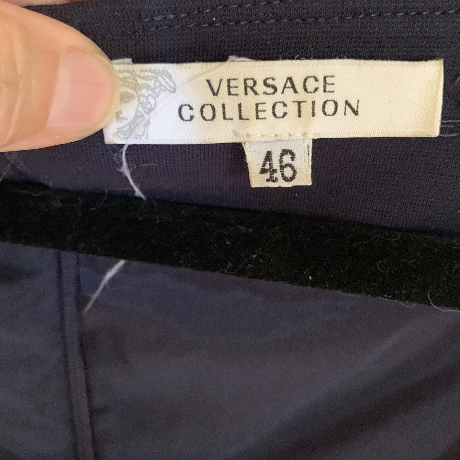 Abito Gianni Versace Collezione Color Block Arancione Navy Taglia IT 46 12 Vintage