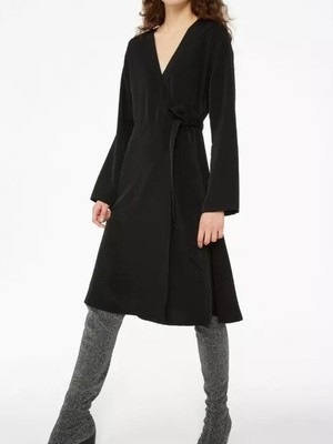 monki velvet wrap dress