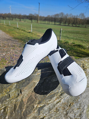 SIDI Road PRIMA Rennradschuhe  TECNO-3 Drehverschluß und Klett- Weiß/schwar
