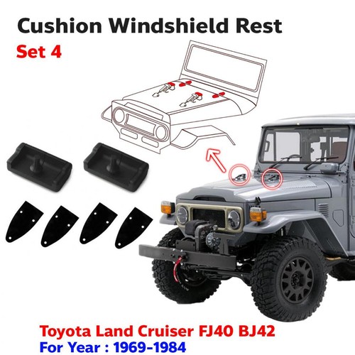 4x Chrome Tailgate Hinges For Toyota Land Cruiser FJ40 – Screw-On Steel