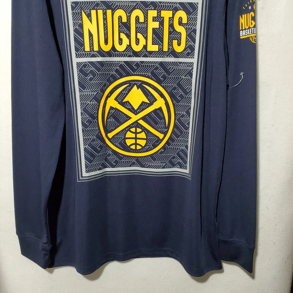 Denver Nuggets Shirt Men’s XL Blue Long Sleeve Logo Crewneck  - Image 4 of 4