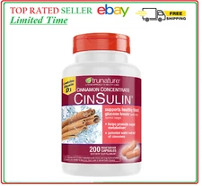 trunature Advanced Strength CinSulin 500mg., 200 Vegetarian Capsules