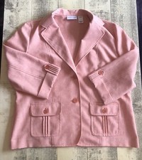 Alfred Dunner Size 16 Apricot Spring Blazer Jacket Vintage Casual Office Trendy