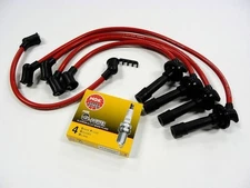 VMS 89-94 SUZUKI SWIFT GT GTI 1.3 DOHC SPARK PLUG WIRES & NGK PLATINUM PLUGS RED