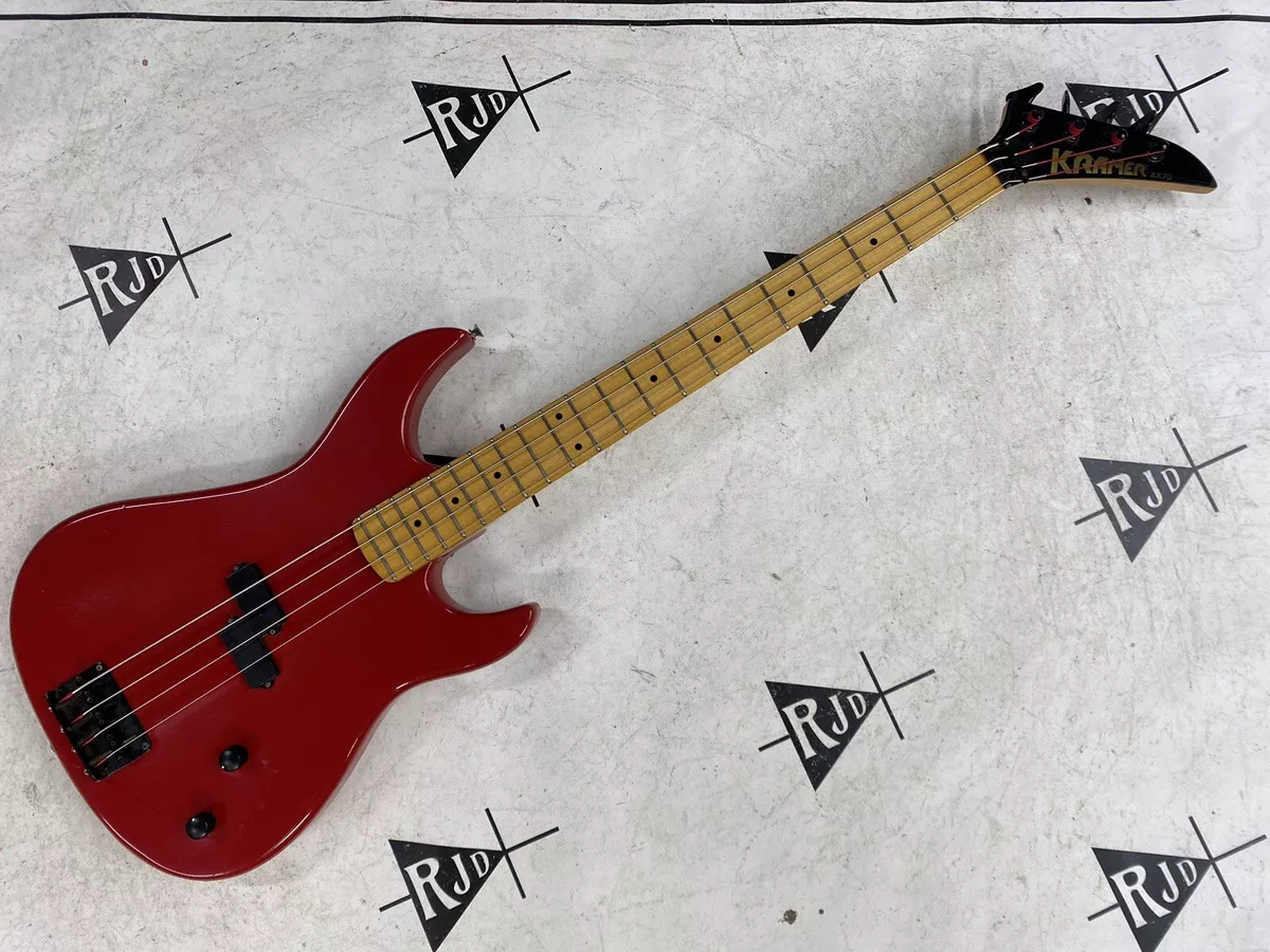 80 s Kramer ZX70 Electric Bass Guitar Red Maple EMG Select