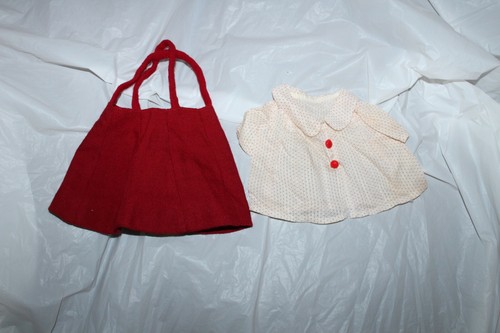 Vintage Handarbeit Puppenrock/Kleid Bluse