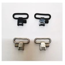 Sling Swivel Mount 1 /1.25 Inch Two-Point Sling Attachment Clips Black /Silver