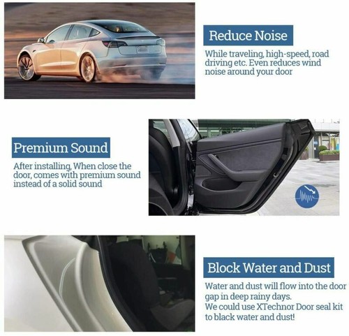 Door Seal Strip Kit Rubber Weather Draft Wind Noise For Volkswagen Tiguan - Picture 2 of 12