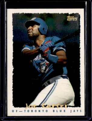 1995 Topps #133 Joe Carter CyberStats (Spectralight)