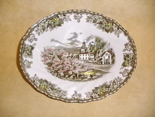 Johnson Brothers Friendly Village "The Village Green" Oval Vegetable Bowl 9x7