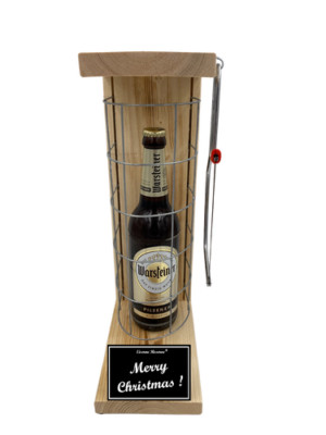 Warsteiner Pilsener - Merry Christmas - Eiserne Reserve Gitterkäfig Bier Geschen