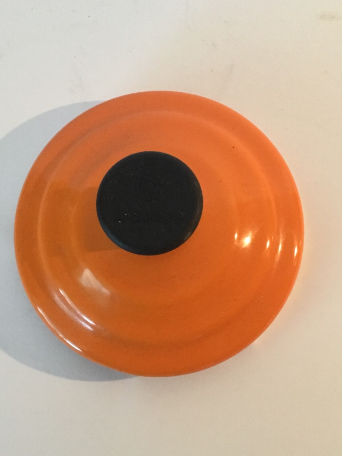 LE CREUSET Logo LID ONLY Flame Orange Enamel Steel Tea Kettle