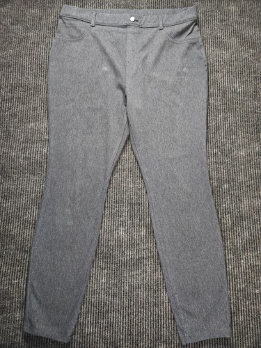Pantalon Casual Karma - Taille 1 Juniors - Gris Chiné Rayé - 100% Coton - Occasion Très Bon état