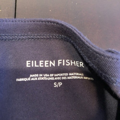 Eileen Fisher marineblau Tasche vorne Strick Tunika Top/Kleid Gr. Small - Bild 7 von 11