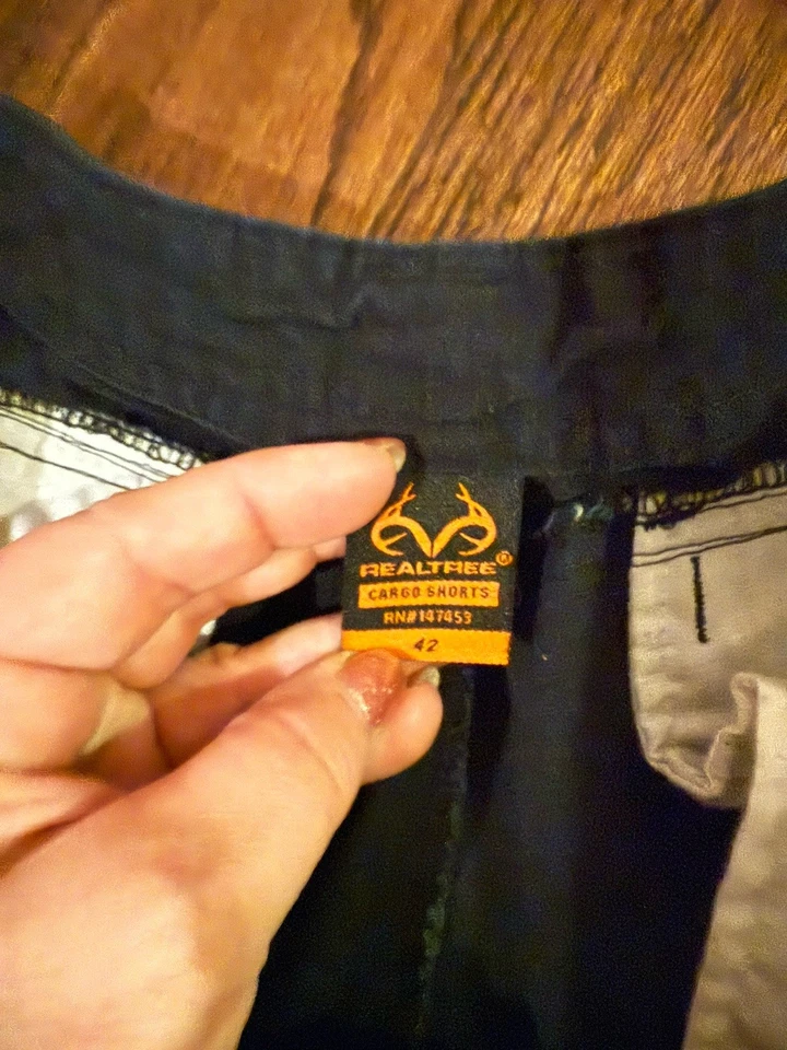 Pantalones Cortos Hombre Real Tree Negro Carga Talla 42 Con Bolsillos Abd Materiales Gruesos Foto 4 de 4