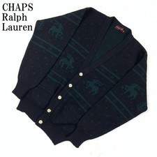 Chaps Ralph Lauren Wool Knit Cardigan Black M Japan
