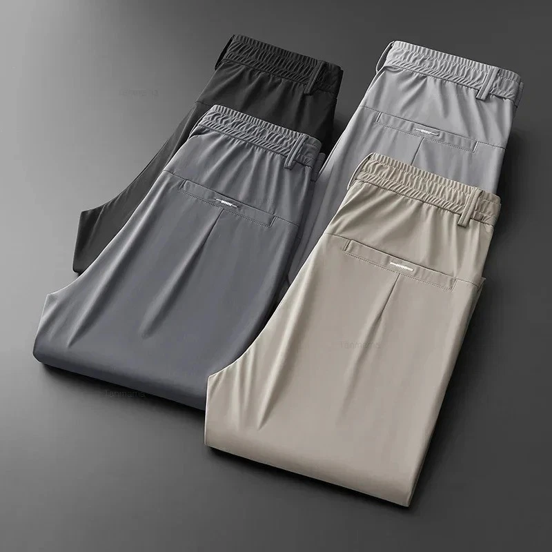 Men’s Quick-Dry Golf Trousers Ultra-Thin Ice Silk Slim Fit Elastic Casual Pants
Opens in a new windo