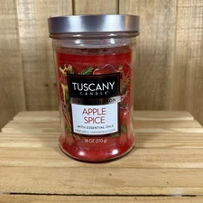 Tuscany Ltd 18 Oz Candles W/ Essential Oils Christmas Holidays Apple Spice New