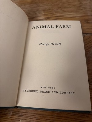 HC First Edition, Animal Farm by George Orwell 1st Ed Harcourt, Brace, Kingsport