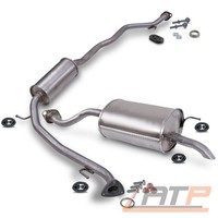 SchalldÄMpfer Auspuffanlage FÜR Honda Jazz 2 GD 1.2 1.3 DSI Idsi BJ 02-08