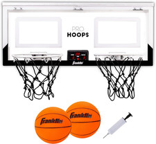 Franklin Sports LED Over-the-Door Mini Basketball Hoop with Ball  Pump