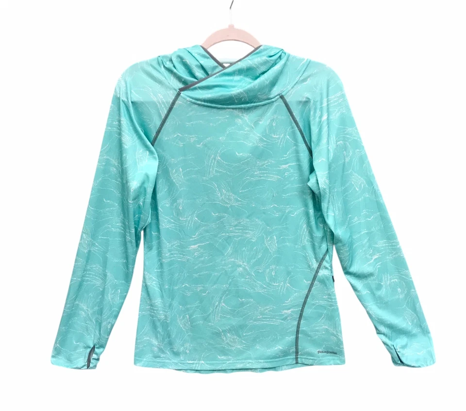 Patagonia Parasol Capucha Lámpara Luces Curvado Azul Ligero Manga Larga Talla M Foto 2 de 4