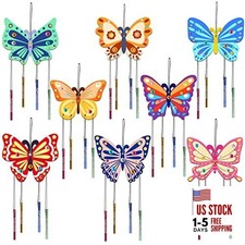 8 Pack Butterfly Wind Chime Kits for Kids Make Your Own Butterfly Wind Chimes