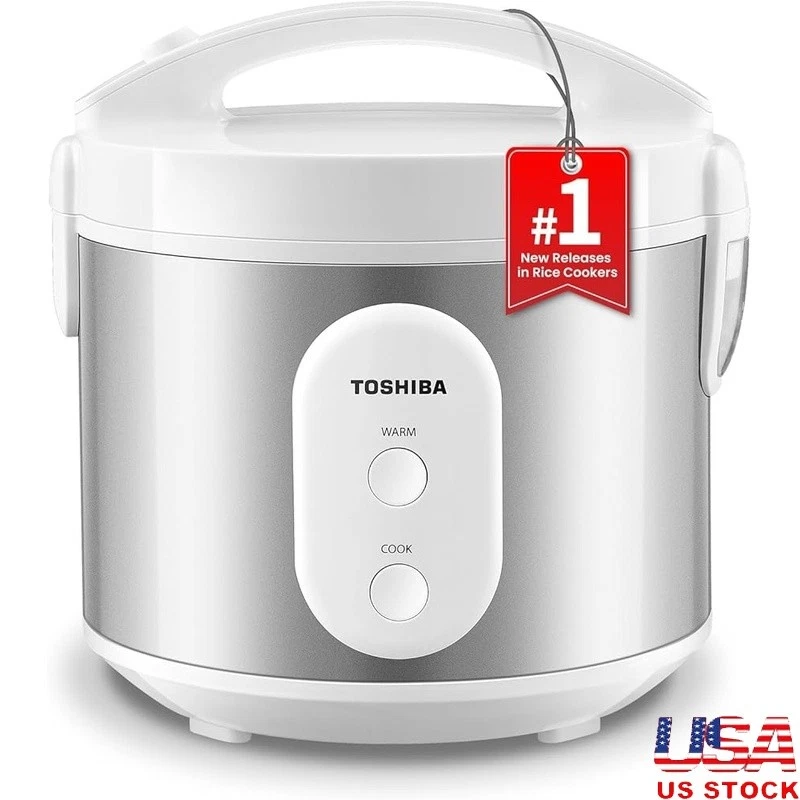 Family Size Rice Cooker One Button Control Fluffy Rice Easy Clean Steamer Basket