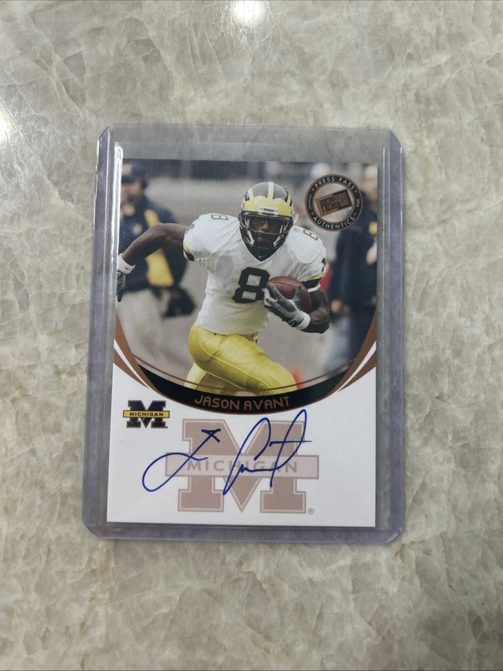 2006 Press Pass - Jason Avant Rookie Auto Michigan Wolverines  - Image 3 of 4