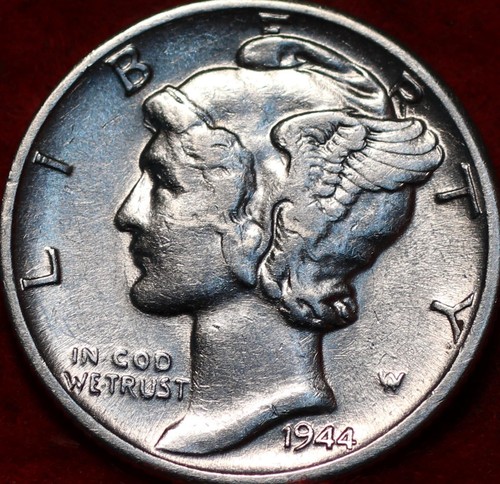 Uncirculated 1944-D Denver Mint Silver Mercury Dime