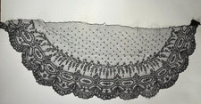 Antique Lace - Black Chantilly Veil - Bobbin Lace - 19th Century