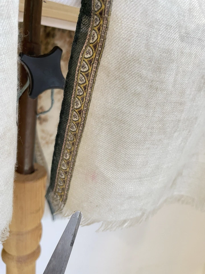 Bufanda chal ETRO Milano mezcla seda cachemira estampado floral Italia lujo #A101 Foto 4 de 4