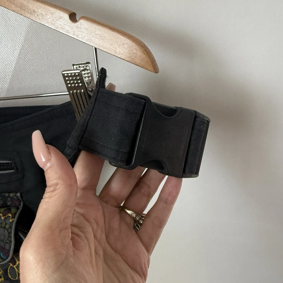 Riñonera Hecha a Mano del Himalaya Bolso de Cadera Negro Gris Bordado Boho Hippie Festival Foto 4 de 4