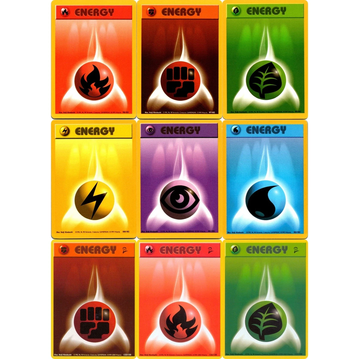 pokemon energy cards ebay Mixed Lot Original Pokemon Energy Cards Base Set 1999 /1999-2000