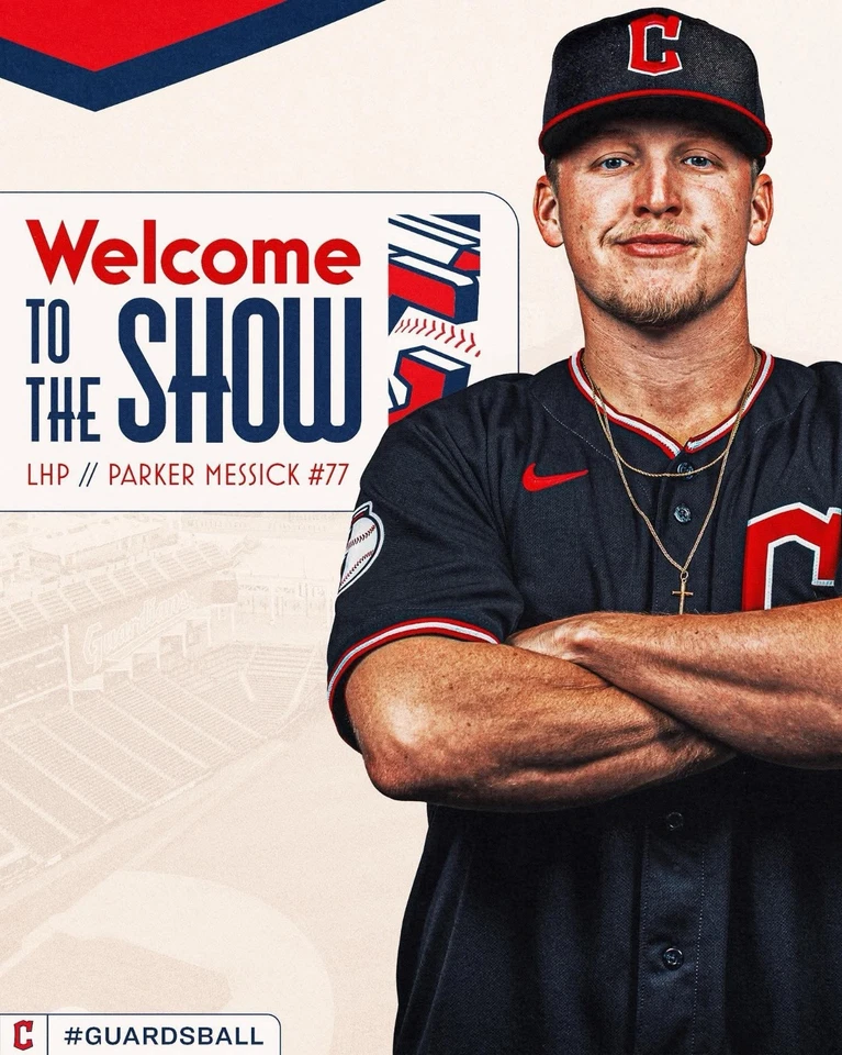 Parker Messick Signed Signature Card Cleveland Guardians MLB Debut 8/20/25! - Image 2 of 2