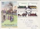 GB Stamps First Day Cover Public Railways, steam train, Stephenson PHILART 1975
