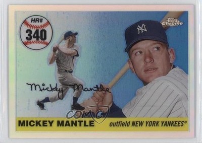 2007 Topps Chrome Home Run History Refractor /500 Mickey Mantle #MHR340 HOF n1u