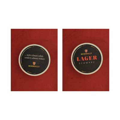 Memminger...do not see black brewery beer mat Beermat