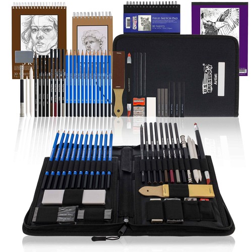 U.S. Art Supply 44-Piece Drawing & Sketching Art Set with 4 Sketch Pads (242 ... - 第 1/7 張圖片