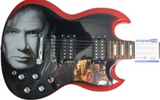 Megadeth Dave Mustaine Signed 1/1 Hand Airbrushed Painting Guitar ACOA