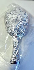 READ - Flower Knows Swan Ballet Hairbrush Air Cushion Comb Silver - NEW NO BOX